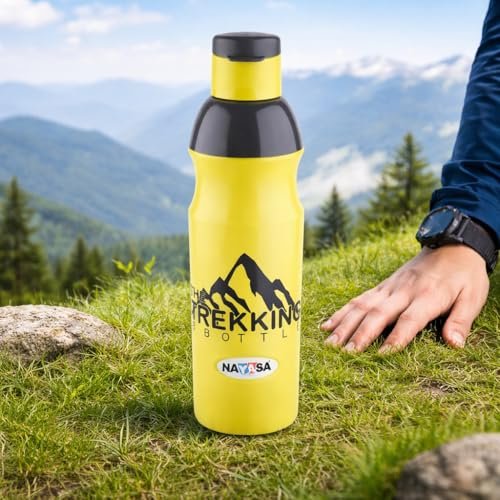 Nayasa Trekking 700ml Water Bottle | BPA-Free Insulated Plastic Inner | Leak-Proof Twist Cap | For Office, School, Gym, Travel, and Outdoor Use | Green