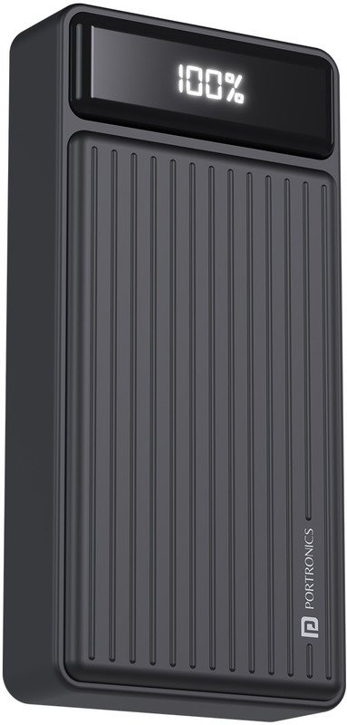 Portronics 20000 mAh 22.5 W Compact Power Bank(Black, Lithium Polymer, Fast Charging for Mobile, Tablet, Speaker, Earbuds)