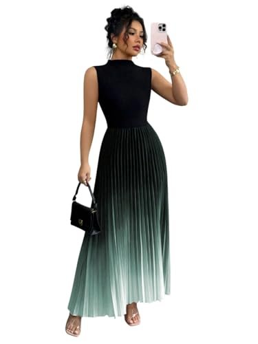 LITZO Western & Casual Dresses for Women | A-Line Maxi Dress | Elegant Party Outfit for Girls & Women (L-159-2XL) Green