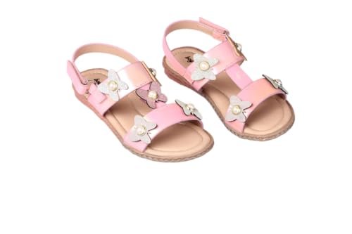 BOYZ N GALZ SANDALS Kids Footwear for Girls Comfortable Casual & Function | PU Material | Design BG2482 | Velcro Closure | 3-3.5 Years | Pink | UK 7, Euro 26
