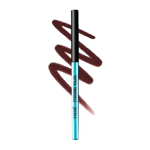 Lakme 9-5 Eyeconic Kajal, Classic Brown, Smudgeproof and Waterproof that lasts upto 24H, for 2x dark pigment, 0.35g