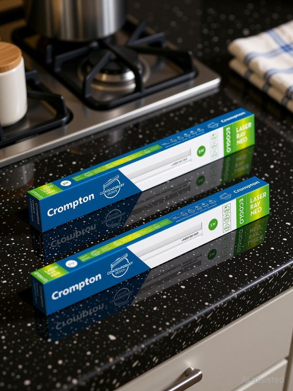 Crompton Laser Ray Smile 5W 5 W 33 cm Tube Light(White, Pack of 2)