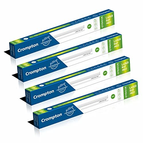 Crompton Laser Ray Neo 5W LED Batten |1 feet Slim Batten for Living Room & Bedroom | Energy Efficient Tubelight for Home | BIS Approved | Cool Day Light (6500K) (Pack of 1)