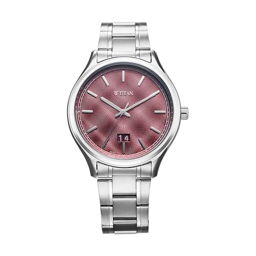 Titan Palette of Colours Quartz Magenta Dial Watch for Men