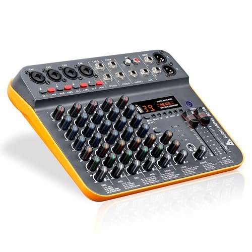 Audio Array 8-Channel Hybrid USB Audio Mixer with 8 Analog & 2 Digital Channels (L+R), 48kHz/16-Bit, +50dB Gain, Combo XLR, +48, Hi-Z, 3-Band EQ, 99 DSP FX, Bluetooth, Balanced XLR Output | AI-14