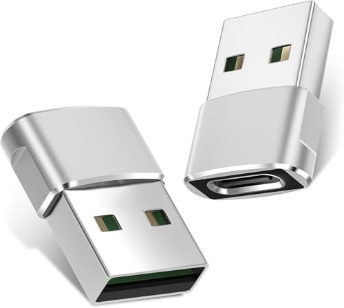 rts High Speed Type C OTG Adapter 2 Pack USB C Type C Adapter Plug, Compatible with iPhone 17 16 15 14 13 Plus Pro Max Samsung Galaxy S26 S25 S24 Laptops, Tablets, Smartphone, Chargers iWatch Tablet