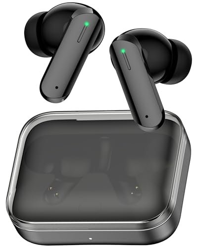 Vaku Luxos® BOOMX Wireless Earbuds Bluetooth 5.4 TWS Headphones 60H Playback Bass Stereo 13mm Drivers Gaming Low Latency HD Calls Touch Control Fast Charging IPX Waterproof- Black