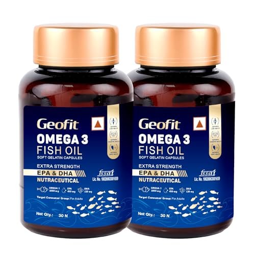 Geofit Omega 3 Fish Oil Capsules 30 Capsules (Pack of 2)