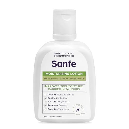 Sanfe Moisturising Lotion | Improves skin moisture barrier in 24 hours | For normal to combination, sensitive skin | 100ml