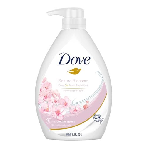 Dove Refreshing Sakura Blossom Body Wash with Himalaya Pink Salt for Replenished Skin, 1L