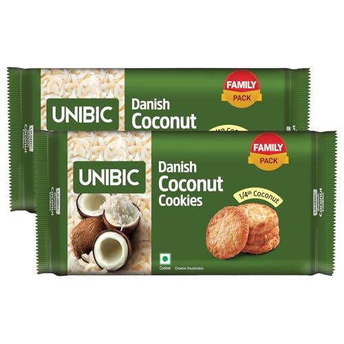 Unibic Danish Coconut Cookies, 270Gm (Pack Of 2)/300Gm (Pack Of 2) Weight May Vary
