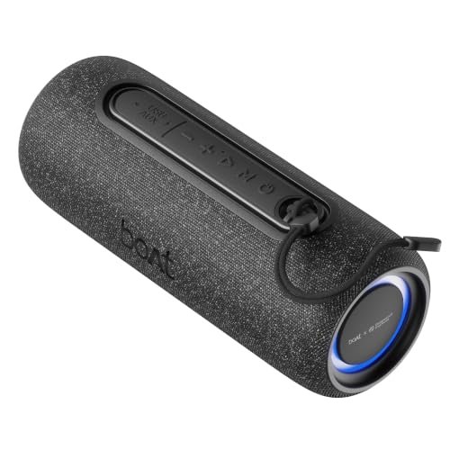 boAt Stone 350 Pro Plus 16W Signature Sound, Up to 8 Hours Playtime, IPX5 Resistance, Type-C Charging, TWS for 2X Power, Built-in Mic, Voice Assistant Wireless Bluetooth Speaker (Carbon Black)
