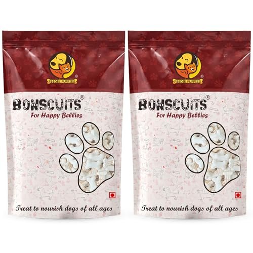 Foodie Puppies Dog Biscuits – (2Kg) Milk Flavor Bone-Shape Oven Baked Treats with Crunchy Texture | Healthy, Nutritious Pet Snacks for Training, Dental Care & Daily Use | All Dog Breeds & Sizes