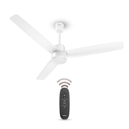 Havells FAB BLDC Ceiling Fan 1200 mm, 380 RPM, Savings upto 65%, Reverse Rotation, 4 Modes (Boost, Sleep, Breeze, Mop), Low Wattage 30 W, Low Noise, Air Flow:235 CMM, 3 Year Warranty, Elegant White