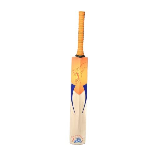 playR x Chennai Super Kings English Willow Bat, Premium Handcrafted CSK Cricket Bat for Power Shots, Durable, Lightweight for Training, Casual, Club Matches & All Season – Size 6
