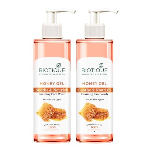 Biotique Honey Gel Soothe & Nourish Foaming Face Wash 400ml (200ml x 2)