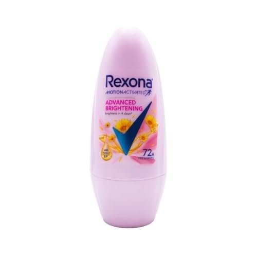 Rexona Advanced Brightening Roll On Motion Activated Deodorant for Women | 72-Hour Freshness | 45 ML