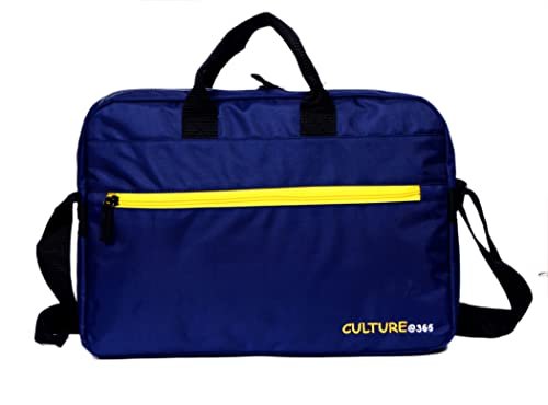 Culture@365 15.6 Inch Water Resistance Laptop Messenger Bag, Unisex Adult Multipurpose Backpack, Blue, 6 x 28 x 40 cm