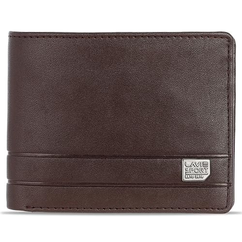 Lavie Sport Attorney Embossed Bi-Fold Wallet for Men|Matte Finish|2 compartments for Currency|Holds Upto 6 Credit/ATM Cards|2 sceret Pockets|Box Packaging for Gifting