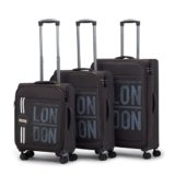 V Lite – Moscow Combo Set of 3 (Small + Medium + Large) Softside Trolley Bag, Cabin 20″ + Check-in 24″&28″ Expandable Suitcase Travelling Luggage with Anti-Theft Zippers for Men and Women (Grey)