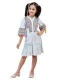 Juniper Baby-Girl’s Cotton Classic Knee-Length Dress (S4413BLUE_KW_Blue