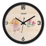 Amazon Brand – Solimo 12-inch Plastic & Glass Wall Clock – Canvas (Silent Movement), Black